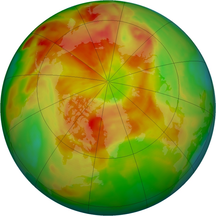 Arctic ozone map for 12 April 2012
